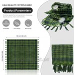 3 Arab Plaid Fringe Scarves Cotton Shemagh Keffiyeh Head Neck Scarf with Tassel for Tactical Outdoor Camping Accessory Unisex