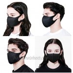 Black Face Mask UPF 50 UV Sunblock Protective Unisex Washable Reusable Breathable for Running (Cell)