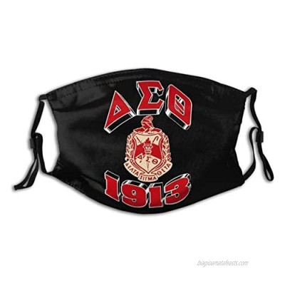 Delta Sigma Theta Mouth Bandana For Dust Protection Face Bandana Washable Earloop -Pm2.5 Filter Chip