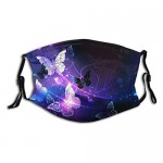 Fashion Butterfly Face Mask Scarf Washable & Reusable Bandana With 2 Filters For Men & Women Party Cosplay