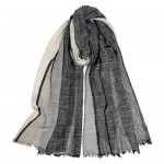 GERINLY Color Block Summer Scarf for Men Long Neck Wraps Shawl Urbanstyle Scarf Gift for Men