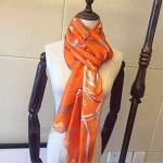 Women's and men's fashion luxury four seasons silk scarf Valentine's Day gift