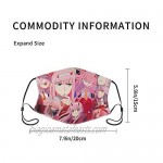Zero Two Beauty Collage Cloth Face Mask - Washable & Reusable - Adult - Cotton Inner - With Filter - 2 Pack