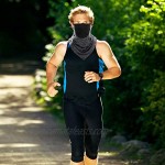 4 Pieces Face Bandana with Ear Loops Visibility Reflective Neck Gaiter for Adult