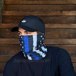 Controller Gear Neck Gaiter Face Mask Scarf Made in the USA. Sun & Dust Protection Sport Bandanas for Fishing Hiking Cycling Motorcycling - Blue Stripe Flag - Not Machine Specific