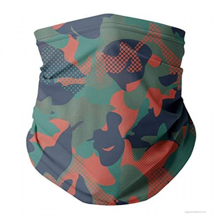 Gaiter King Neck Gaiter Cooling Face Mask Made in California from 100% Breathable Polyester – Moisture Wicking Facial Protection from Sun Dust Cold Wind – Everyday Wear (Camo Red)