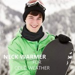 MCTi Neck Gaiter Warmer Winter Fleece Scarves Beanie Hat for Skiing Cycling Elastic Closure