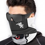 Microfiber Neck Warmer- Neck Gaiter Tube Ear Warmer Headband & Face Mask. White Sox Skull Vector Ultimate Thermal Retention Versatility & Style.