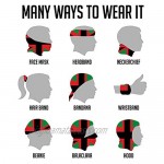 Pan-African UK Flag Men Women Multi-Function Neck Warmer Headwear Face Cover Scarf Headband Beanie