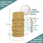 Sheep Run 100% Merino Wool Lightweight Wicking Breathable Hiking Unisex Multipurpose Tube Mask Neck Gaiter