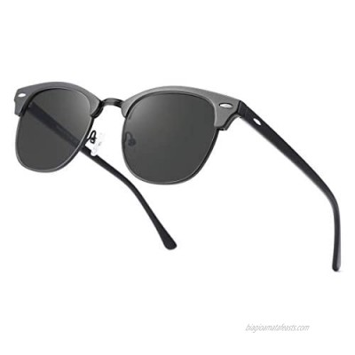 AEVOGUE Polarized Sunglasses For Women And Men Semi Rimless Frame Retro Brand Sun Glasses AE0369