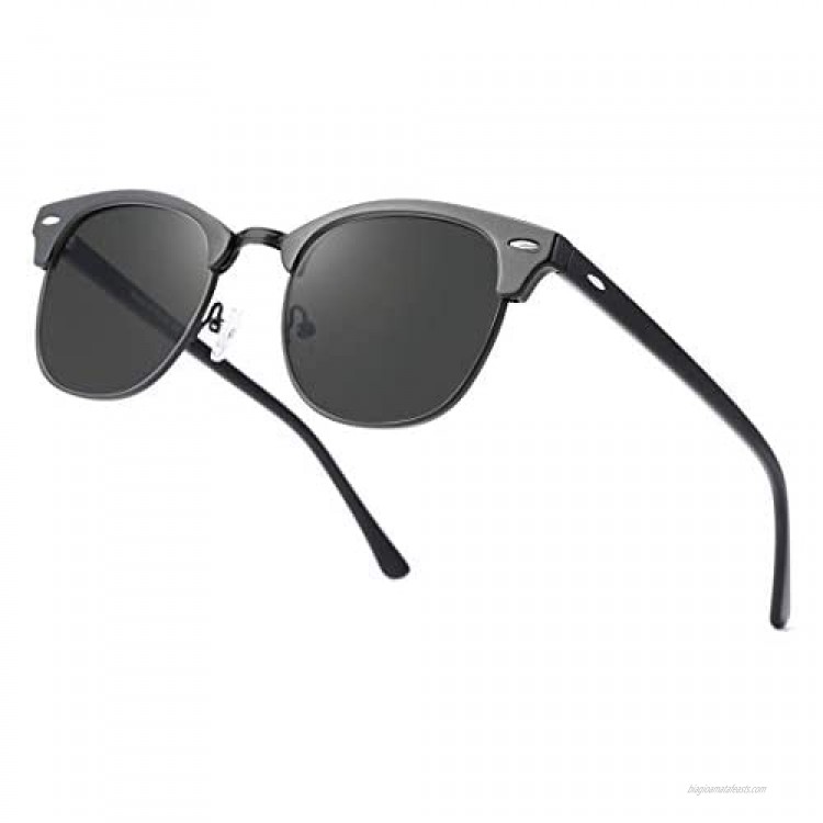 AEVOGUE Polarized Sunglasses For Women And Men Semi Rimless Frame Retro Brand Sun Glasses AE0369