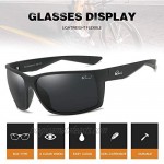Bevi Sports Sunglasses Polarized Lens/TR 90 Frame with Spring Hinges Glasses For Men Women Cycling Running Baseball