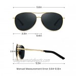 Cyxus Polarized Aviator Sunglasses for Men Classic Mirrored Lens UV Protection