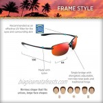 Maui Jim Ho'okipa Asian Fit Rectangular Sunglasses