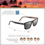 Maui Jim Men's Waipio Valley Rectangular Sunglasses