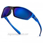 Polarized Wrap Around Sport Sunglasses for Men Women UV400 Sports Sun Glasses