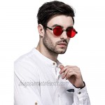 Round Steampunk Sunglasses John Lennon Hippie Glasses Metal Frame 100% UV Blocking Lens