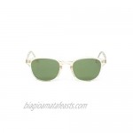Oliver Peoples Sunglasses Fairmont Sun 109452 Buff with Green Lenses Medium