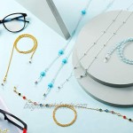 12 Pieces Eyeglass Chain Beaded Sunglasses Strap Holder Eyeglass Necklace Chain Eyewear Retainer Lanyard Cord for Women Sunglasses and Reading Glasses