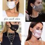 9PCS Mask Chain Holder Glasses Chain Lanyard for Women Kids Gold Beaded Hanging Sunglasses Dainty Link Chain Necklace Eyeglass Chain Set Anti-Lost Around Neck for Men Girls