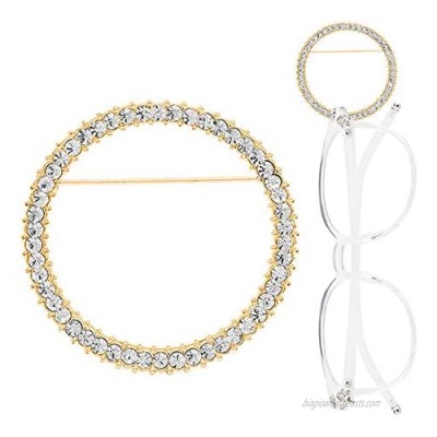 TERAISE Glasses Holder Brooch Classic Fashion Metal Ring Sunglasses Necklace Simple Design Brooch Jewelry