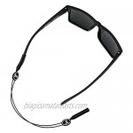 TOROE Performance Eyewear Adjustable Sports No Tail Sunglass Neck Cord Safety Strap - Black