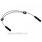 TOROE Performance Eyewear Adjustable Sports No Tail Sunglass Neck Cord Safety Strap - Black