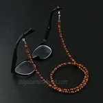 WINOMO Eyeglasses Chain Sunglasses Wood Bead Chain Neck Holder As Shown 29.5 inch
