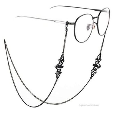 Women Men Glasses Chains Sunglass Eyeglass Necklace Eyewear Reading Glasses Retainer Strap Holder lanyards Black Bat
