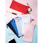 70 Pieces Microfiber Case Bag Glasses Bag Pouch Sunglasses Storage Bag with Cleaning Cloth