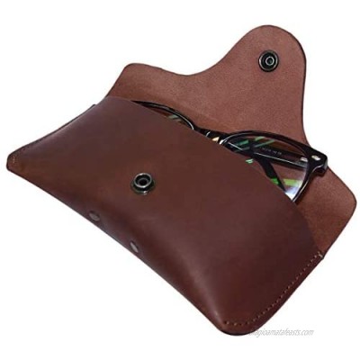 Hide & Drink  Thick Sturdy Leather Eyeglasses Case  For (6 In.) Long Glasses  Eyewear-Sunglasses Protector  Heavy Duty  Portable Holder Handmade Includes 101 Year Warranty :: Bourbon Brown
