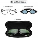 Hifot Soft Eyeglasses Case 2 Pack Neoprene Porteble Travel Slip in Eyeglasses Bag Sunglasses Pouch Holder with Clip