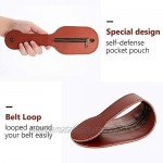 2 Pieces Mini Leather Coin Purse Self-Defense Pocket Pouch Multi-Tool Belt Coin Wallet for Men Storage