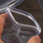 70x50mm Plastic Clear PVC Coin Bag Case Wallets Storage Cover Envelopes 100Pcs
