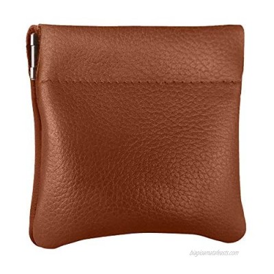 ClassClassic Leather Squeeze Coin Purse change Holder For Men By Nabobb ic Leather Squeeze Coin Pouch change Holder For Men By nabobb  Saddle Tan