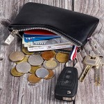FurArt Coin Purse Dual Rings Change Purse with Zipper Soft Coin Pouch Inner Pocket Mini Size