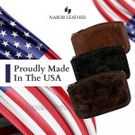 Genuine Leather U.S.A. Made Zipper Coin Purse Coin pouch Change Holder For Men & Woman By Nabob Leather