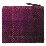 Harris Tweed Coin Purse Small Money Pouch With Zipper For Men Women (Magenta)