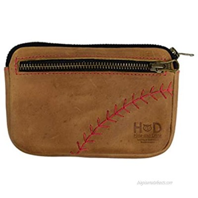 Hide & Drink  Leather Baseball Multipurpose Pouch  Card Organizer  Earphone Holder  Cash Wallet  Accessories  Handmade Includes 101 Year :: Single Malt Mahogany