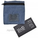 Hide & Drink Water Resistant Waxed Canvas Condom Pouch Change Valuables Tech Pocket Purse Classic Partner Gift Travel & Honeymoon Essentials Handmade Includes 101 Year Warranty :: Blue Mar