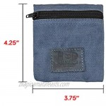 Hide & Drink Water Resistant Waxed Canvas Condom Pouch Change Valuables Tech Pocket Purse Classic Partner Gift Travel & Honeymoon Essentials Handmade Includes 101 Year Warranty :: Blue Mar