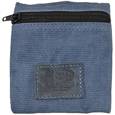Hide & Drink  Water Resistant Waxed Canvas Condom Pouch  Change Valuables Tech Pocket Purse  Classic Partner Gift  Travel & Honeymoon Essentials  Handmade Includes 101 Year Warranty :: Blue Mar
