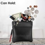 Nabob Leather Genuine Leather Squeeze Coin Purse Coin Pouch Made IN U.S.A. Change Holder For Men/Woman Size 3.5 X 3.5 (Black)