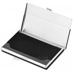 6 Colors Personalized Stainless Steel Credit Business Card Case Holder Engraved with Custom Text (Black)