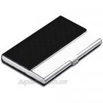 6 Colors Personalized Stainless Steel Credit Business Card Case Holder Engraved with Custom Text (Black)