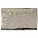 Business Name Card Holder Stainless Steel case Mother of Pearl Art Arabesque
