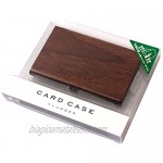 +LUMBER by Hacoa PL025 Card CASE Stainless Case for Business Cards with an Accent of Precious Wood (Cherry)