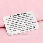 PENQI Daughter Wedding Day Gift To My Daughter Wedding Wallet Card Daughter Wedding Gift From Mom Dad Bride Jewelry (Wallet Card-Daughter Wedding)