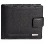 SADDLER Mens Genuine Leather 2 Section 10 Credit Card Tab Billfold Wallet with Zipped Coin Pocket | Gift boxed